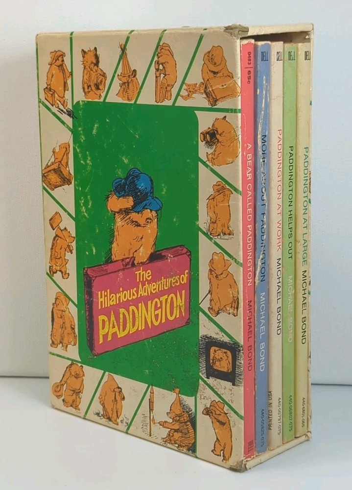 Vintage Paddington Bear Box Set The Hilarious Adventures of Paddington Dell 1976