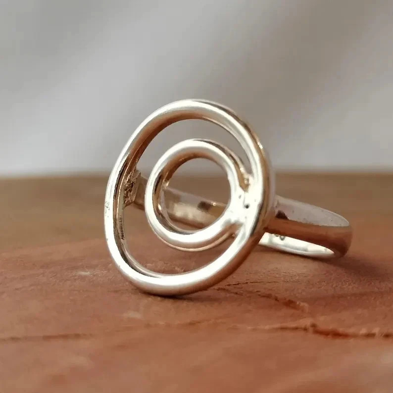 Circle ring, Silver Circle ring, 925 Sterling Silver Ring, Open Circle Ring