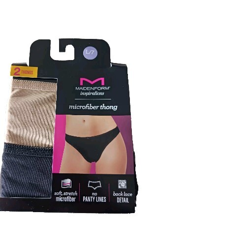 Maidenform Inspirations Microfiber Thong 2 pk.  Size L/7