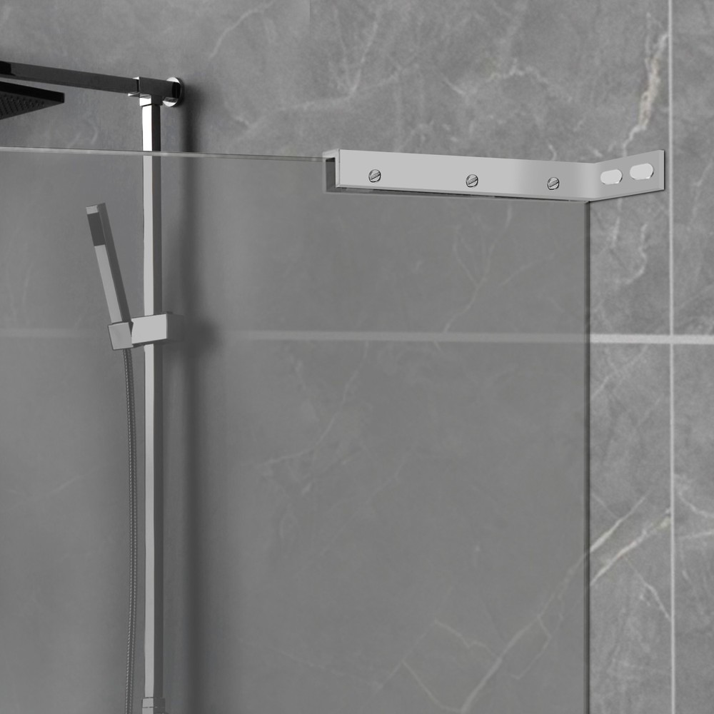 L-Shape Glass Door Stabilizing Bracket Support Stabilizer for Secure Installation