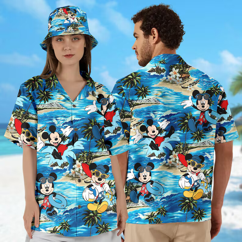 Mickey Mouse Summer Beach 3D HAWAII SHIRT MOTHER DAY GIFT ALL OVER PRINT US SIZE