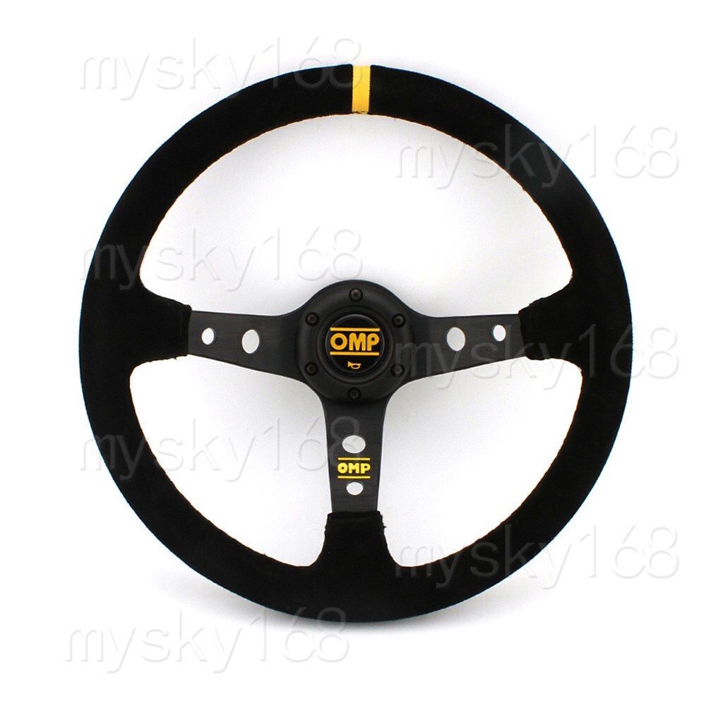 Car Deep dish Suede Leather Racing Steering Wheel 14 inch 340MM for car