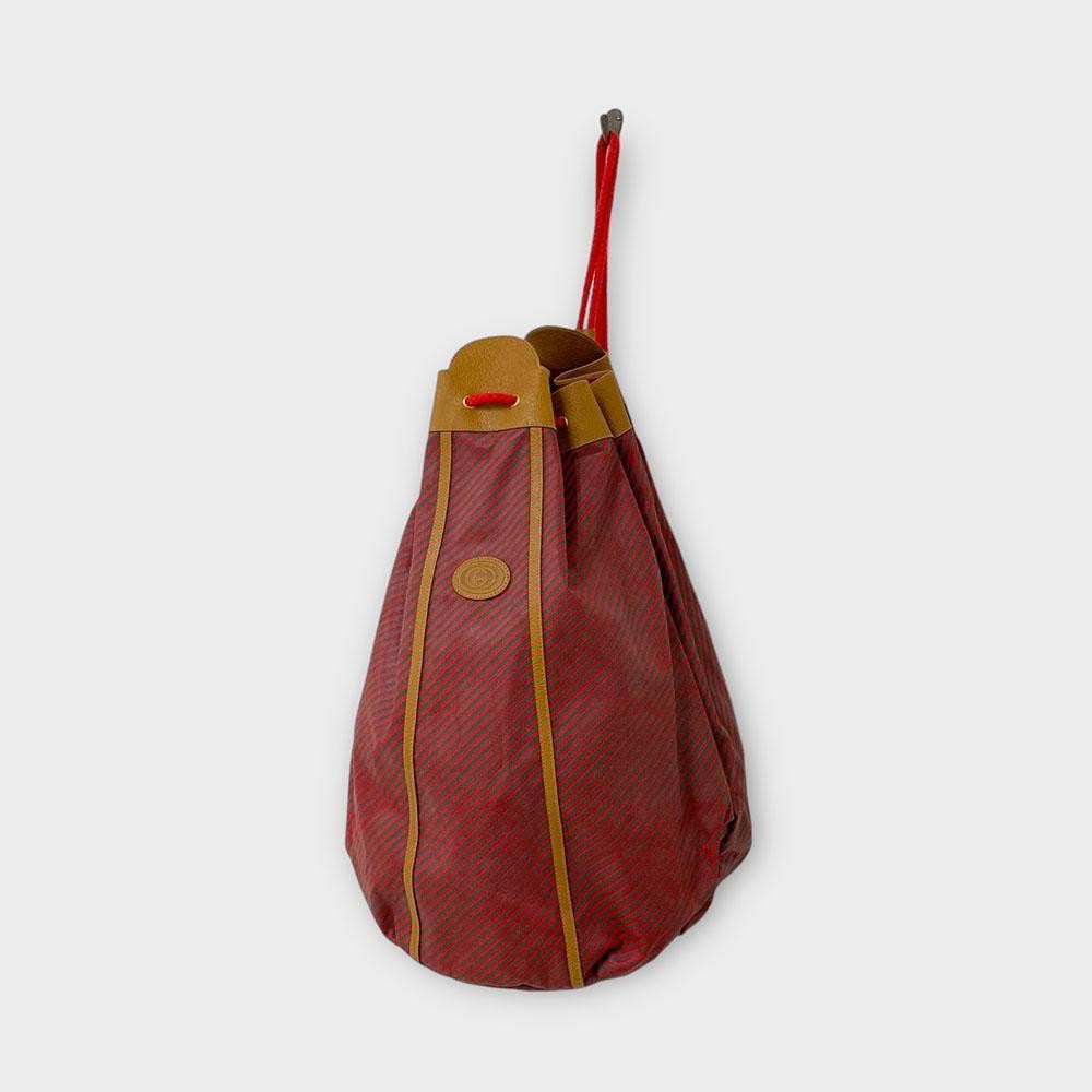Vintage 80s Gucci Drawstring Shoulder Bag Rare Pre-Owned Find
