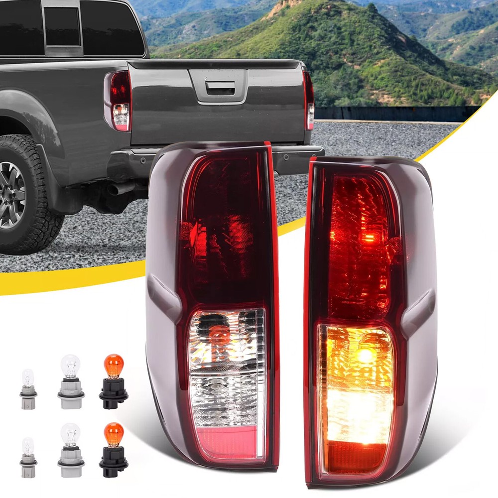 Tail Lights Brake Lamps Left Right Red Smoked For Frontier 05-21/Equator 09-12