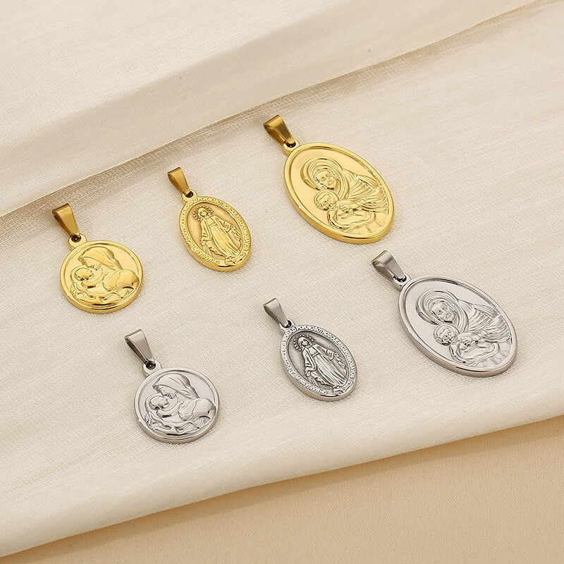 Vintage stainless steel tag accessory necklace Titanium steel pendant