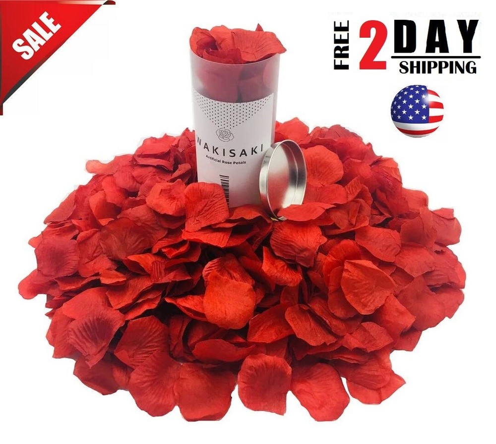5000PCS Red Artificial Fake Rose Petals Wedding Event Romantic Night Party Decor