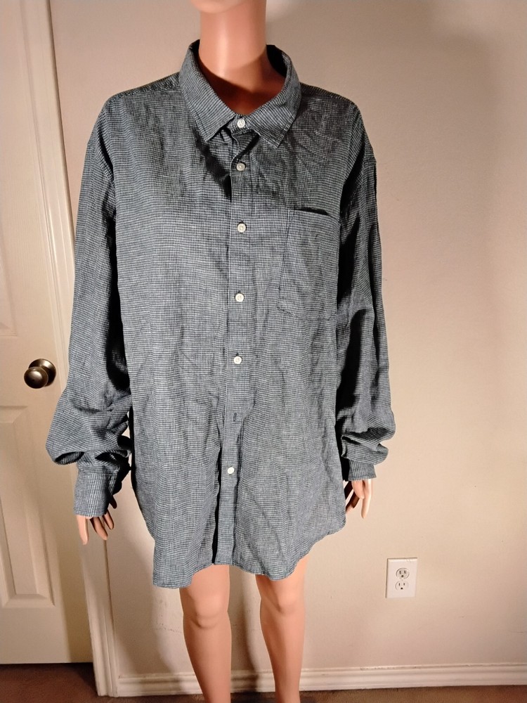 Men's Navy Blue Long Sleeve Button-Down Collared Shirt by Goodfellow & Co Size XL