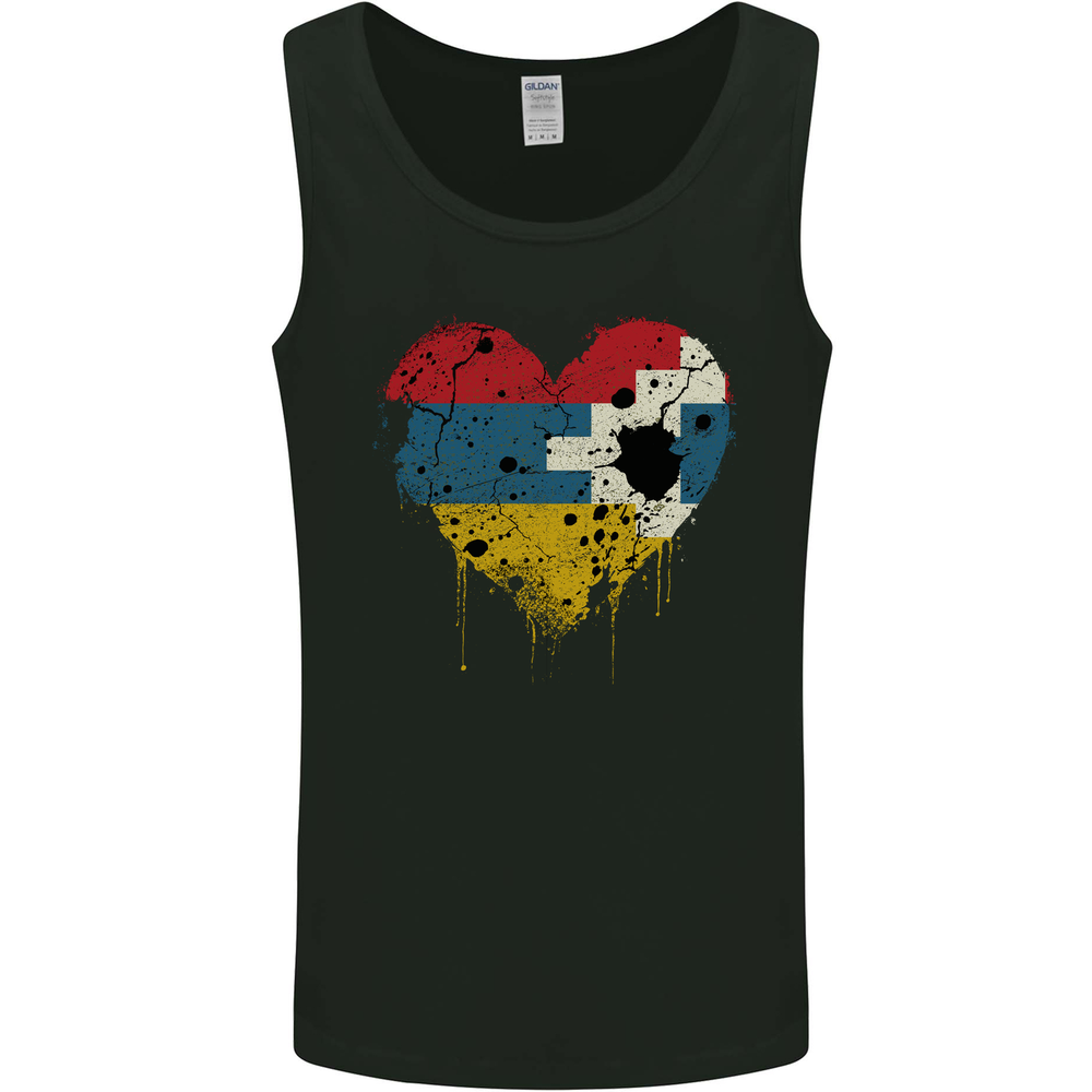 Love Flag Nagorno Karabakh Football Mens Vest Tank Top