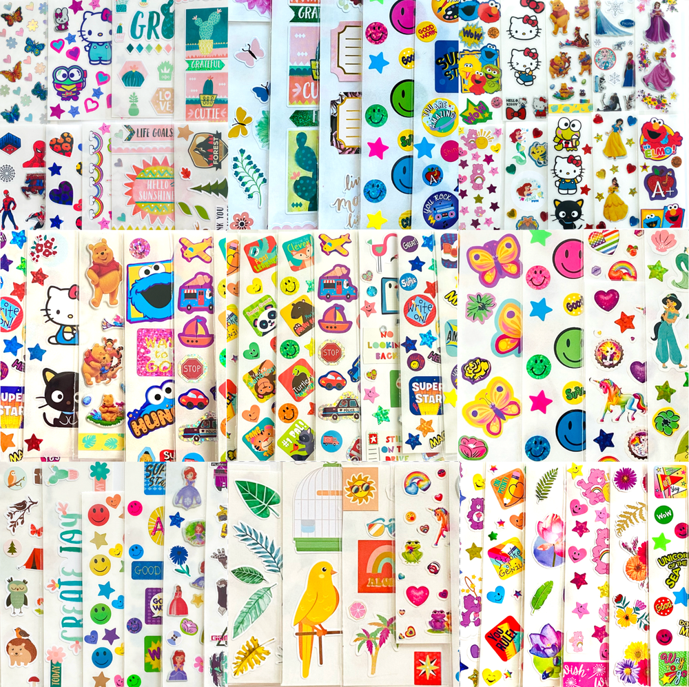 500+ BULK Lot of  Scrapbooking Stickers Great Variety! Lots Of Themes Seasons