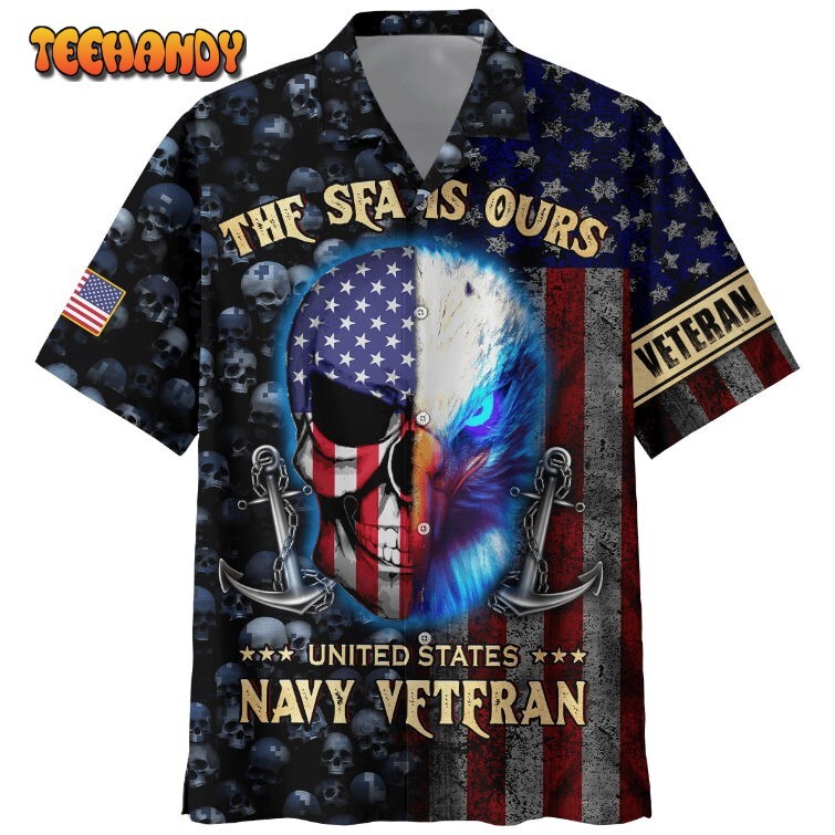 Eagle US Navy Veteran 3D All Over Printed Hawaiian Shirt Beach Shirt
