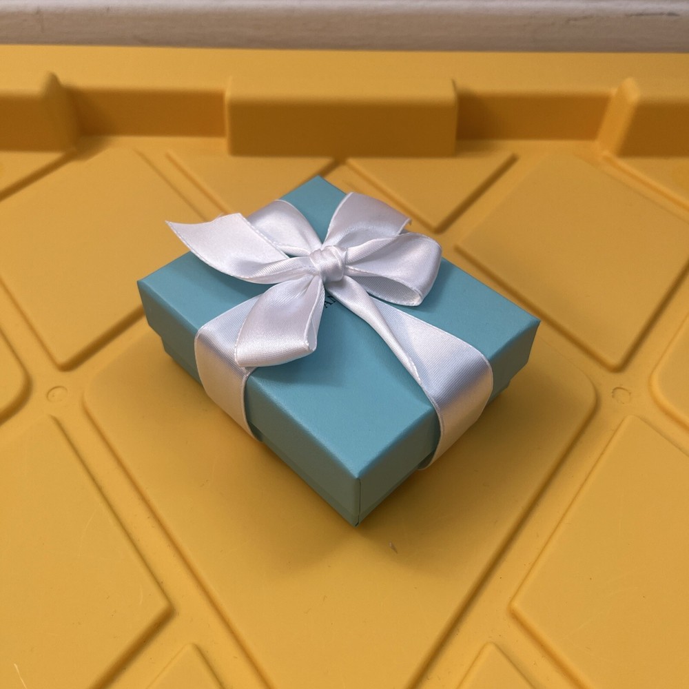 Tiffany & Co. 4”x3”x1” Blue Gift Box, Ribbon, Pouch