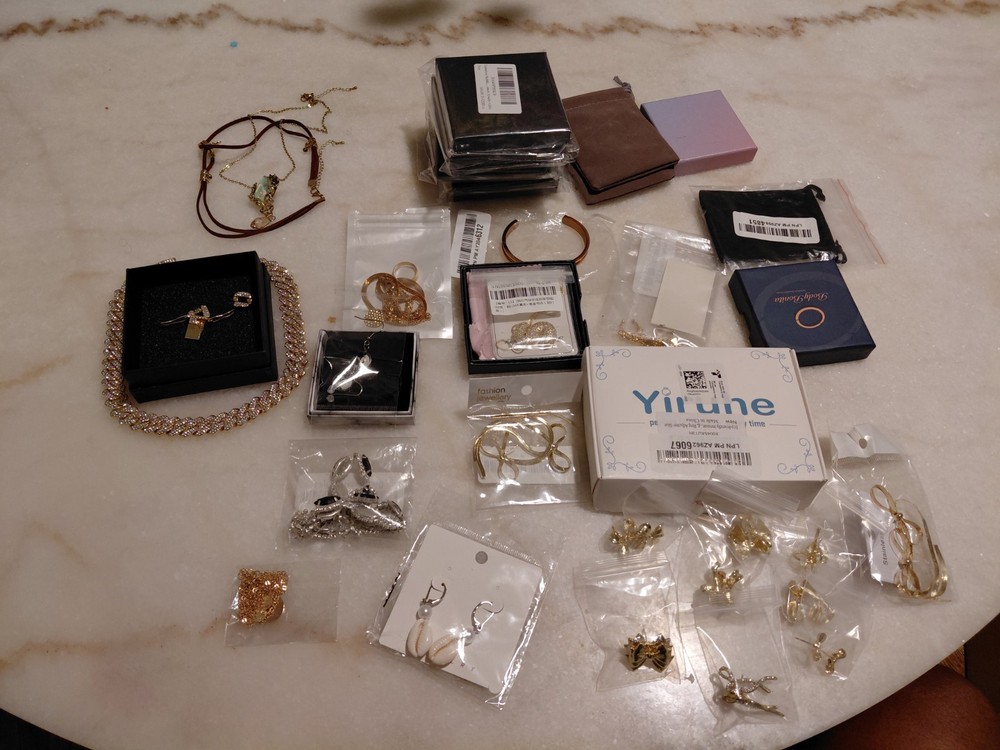 Mystery Jewelry Lot 30+ Pieces | Necklaces Rings Earrings Bracelets Gold Tone...
