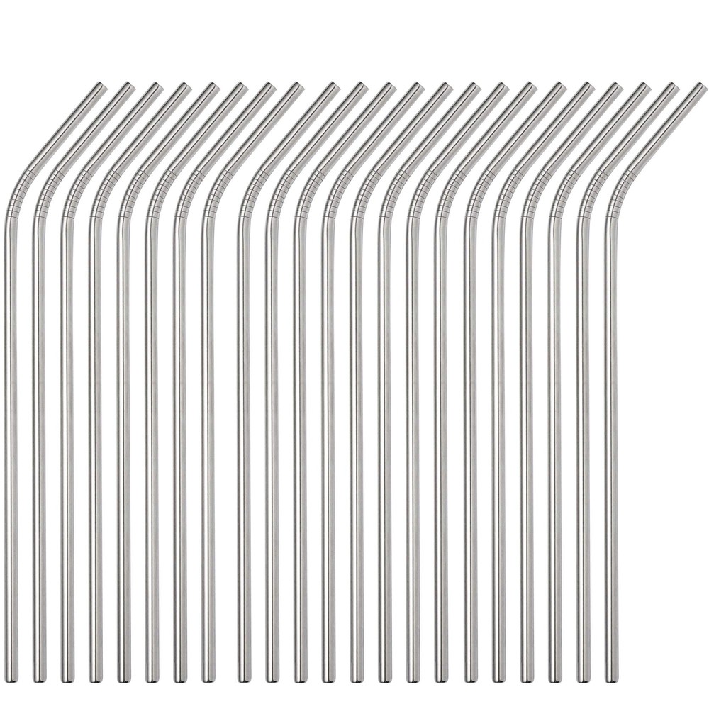 Set of 48 Stainless Steel Straws 10.5'' Reusable Metal Drinking Straws For 30...