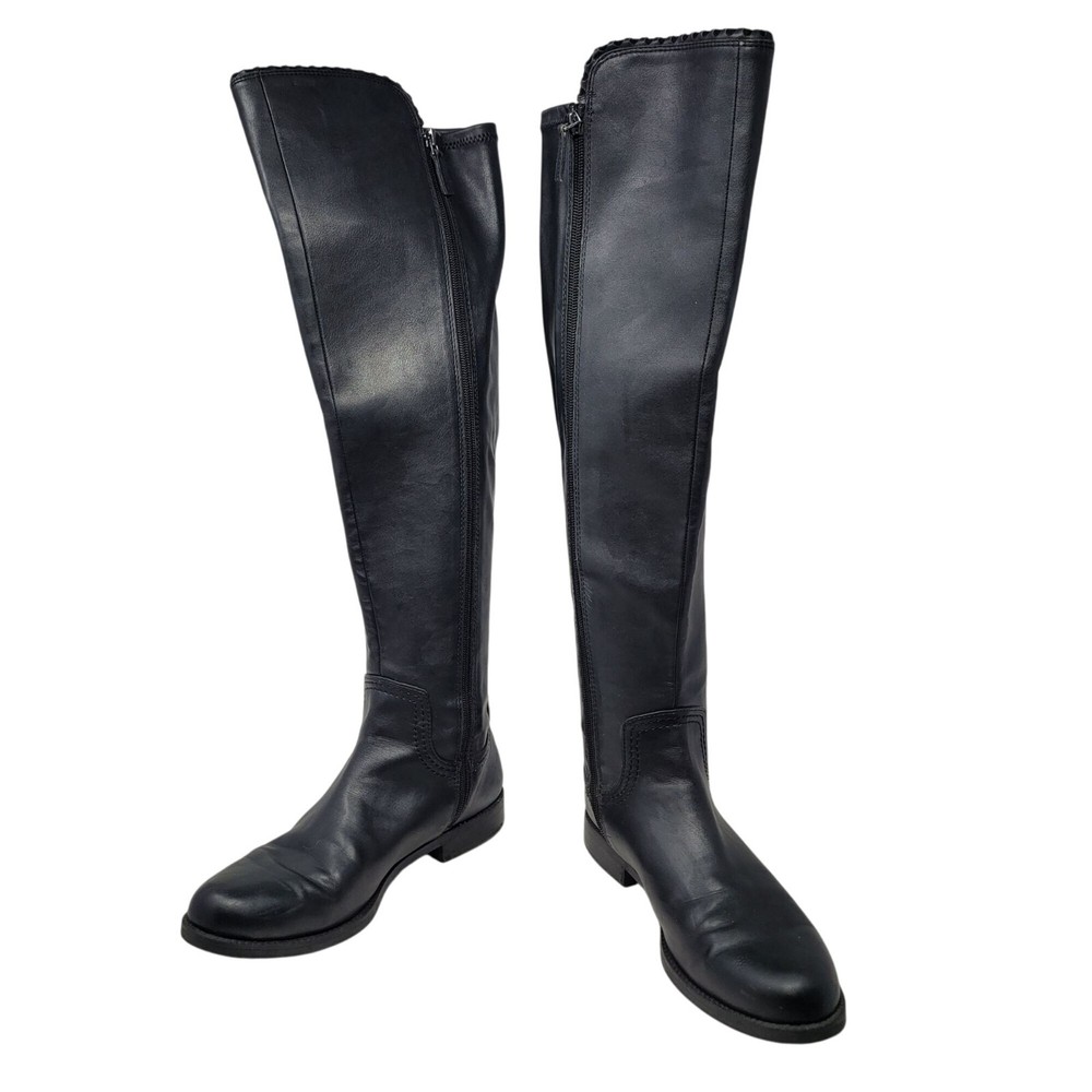 Franco Sarto Vegan L-Charlotte Womens Black Over The Knee Boots 9.5 Equestrian