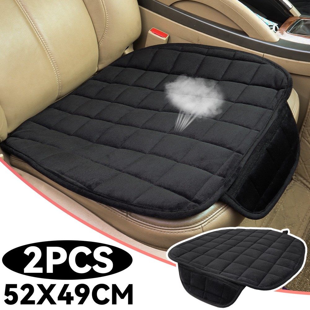 Pair Universal Car Front Seat Cover Breathable Winter Warm Cushion Half Surround