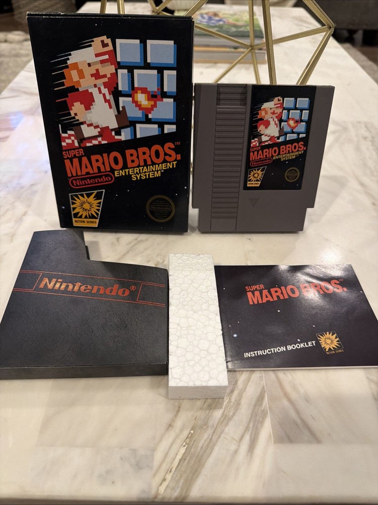 Super Mario Bros Nintendo Entertainment System NES CIB Super clean Hang Tag