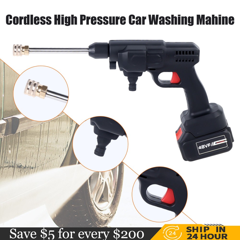 30Bar Cordless High-Pressure Car Washer Auto Spray Electric Cleaner US