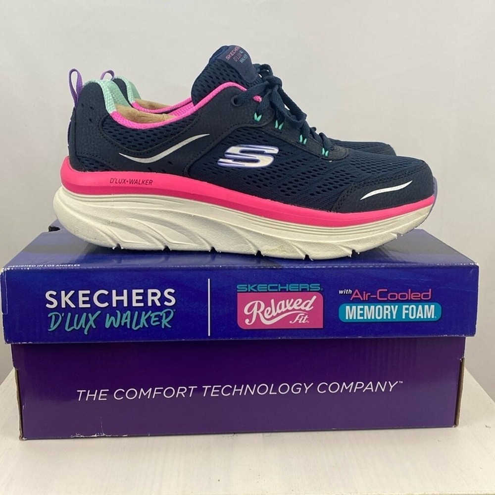 NEW Sketchers D'Lux Walker Air Cooled Memory Foam Relaxed Fit Sneakers