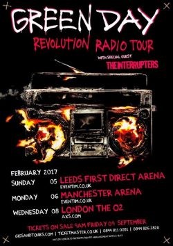 Green Day Revolution Radio 2017 UK Tour Poster Unframed Home Decor