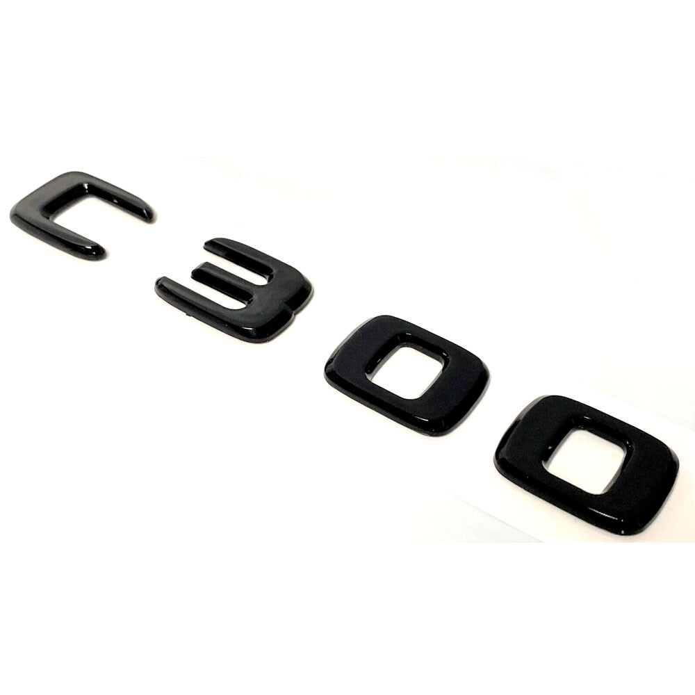 C300 BLACK REAR TRUNK EMBLEM BADGE NAMEPLATE DECAL LETTERS FOR