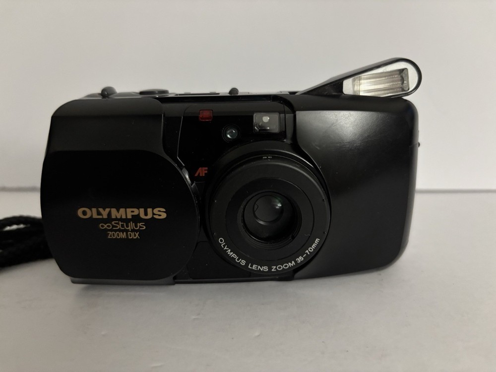 Olympus Infinity Stylus Zoom DLX 35mm Film Camera Tested with Battery  