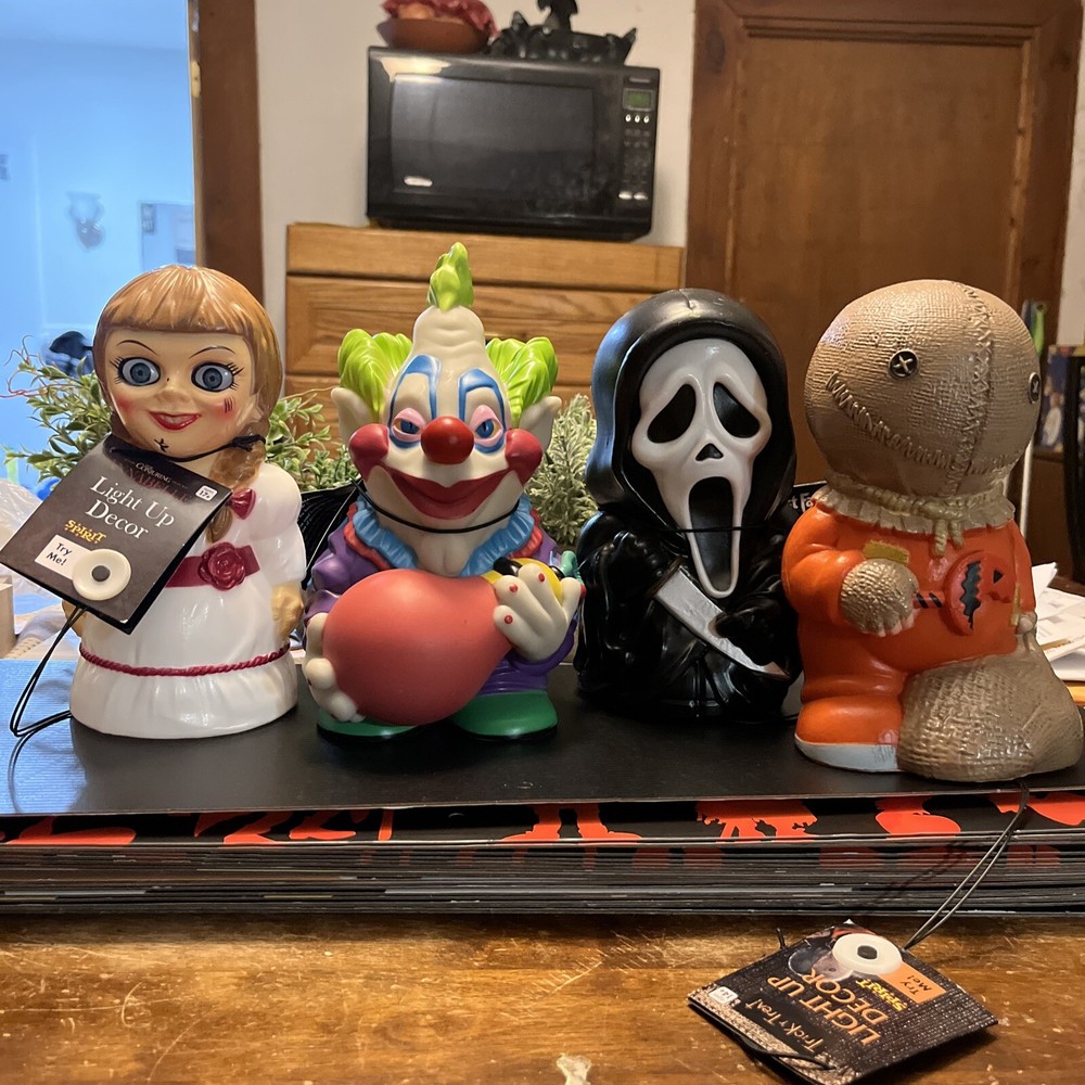 Spirit Halloween Light Up Blow Mold 8” Statues Lot