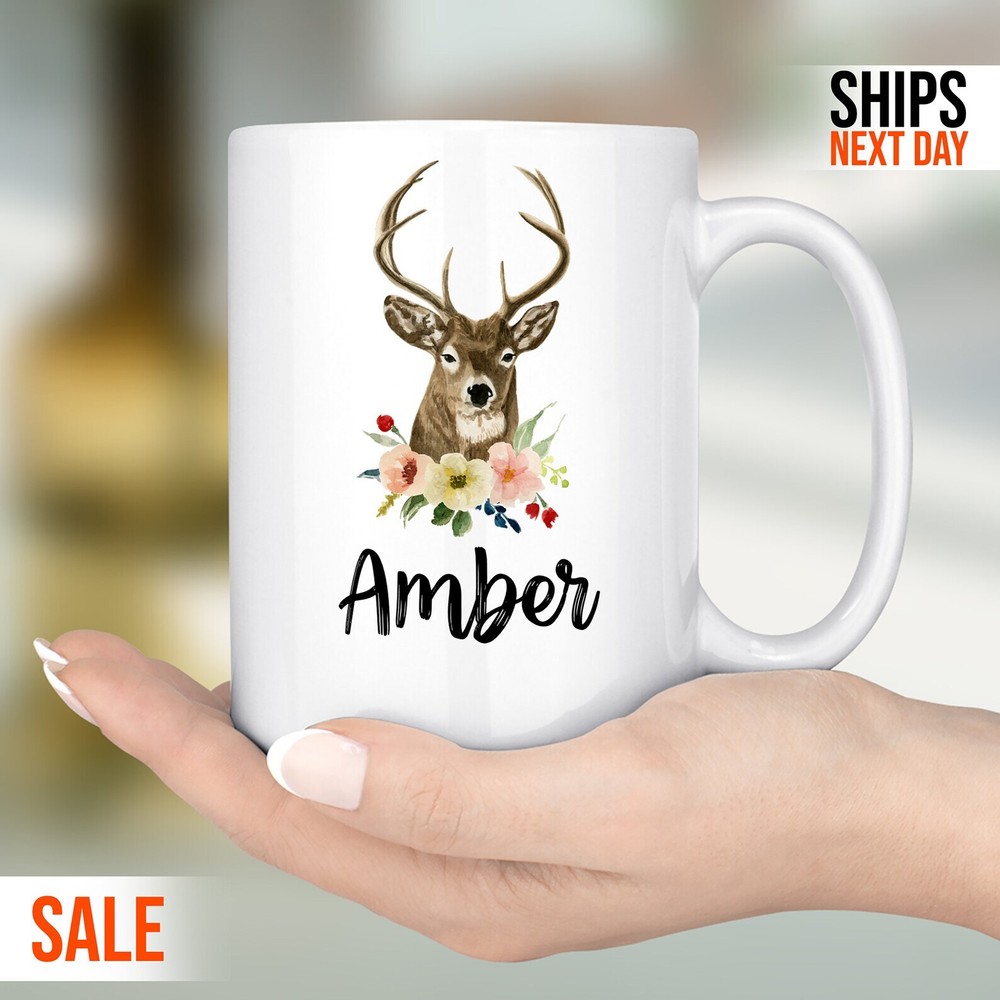 Custom Deer Mug Custom Deer Name Mug Gift For Her Gift Mug For Her Deer Mug Deer