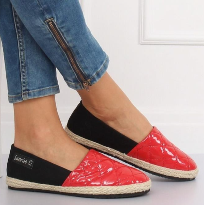 Women Flat Espadrilles Slip On Summer Canvas Espadrille Casual Pumps Shoes Size