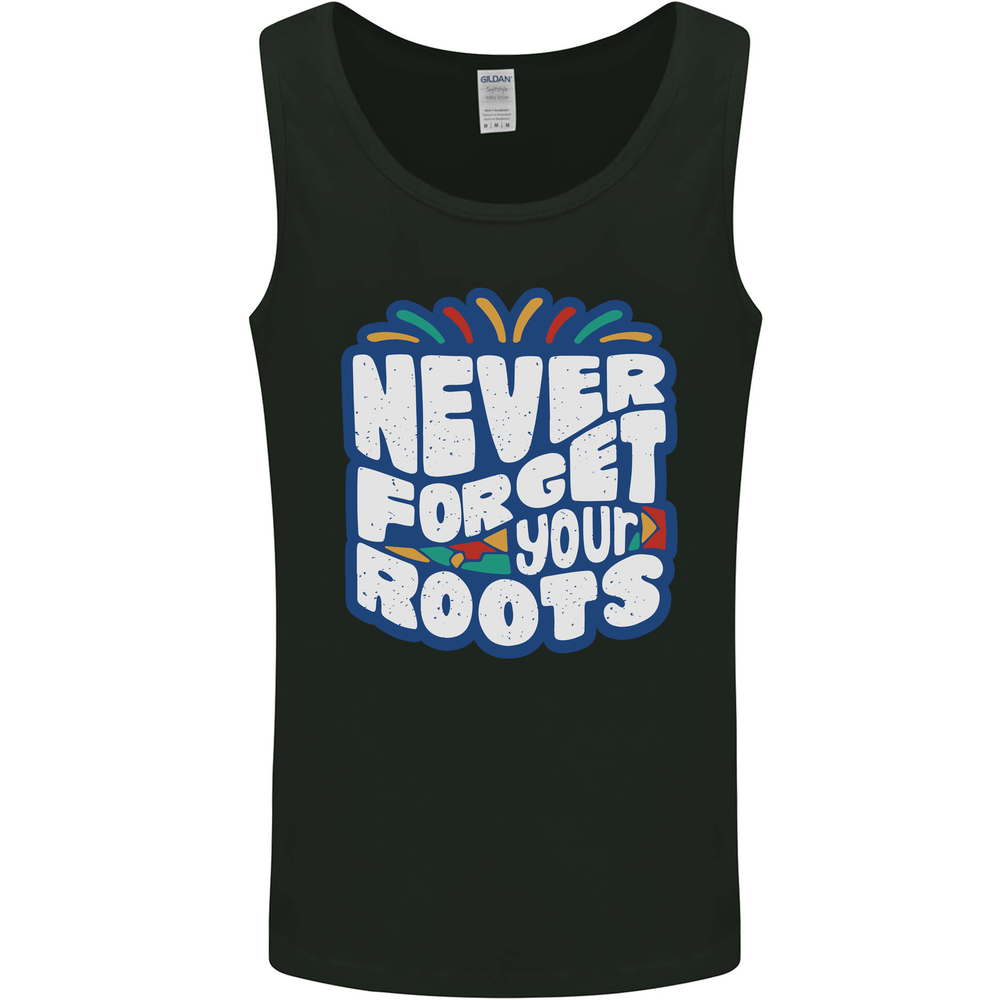 Never Forget Your Roots Africa Juneteenth Mens Vest Tank Top