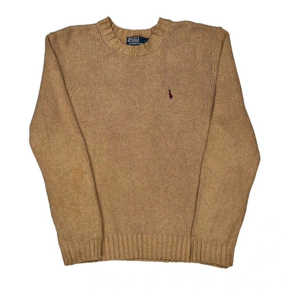 Polo By Ralph Lauren Sweater - Large Beige Cotton
