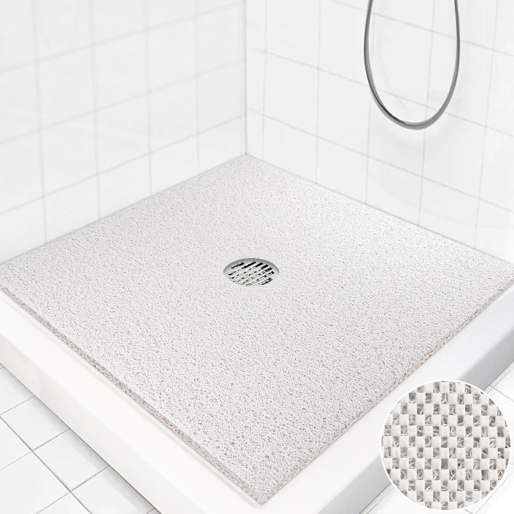 Non-Slip 36x36 Inch Extra Large Loofah Square Shower Mat