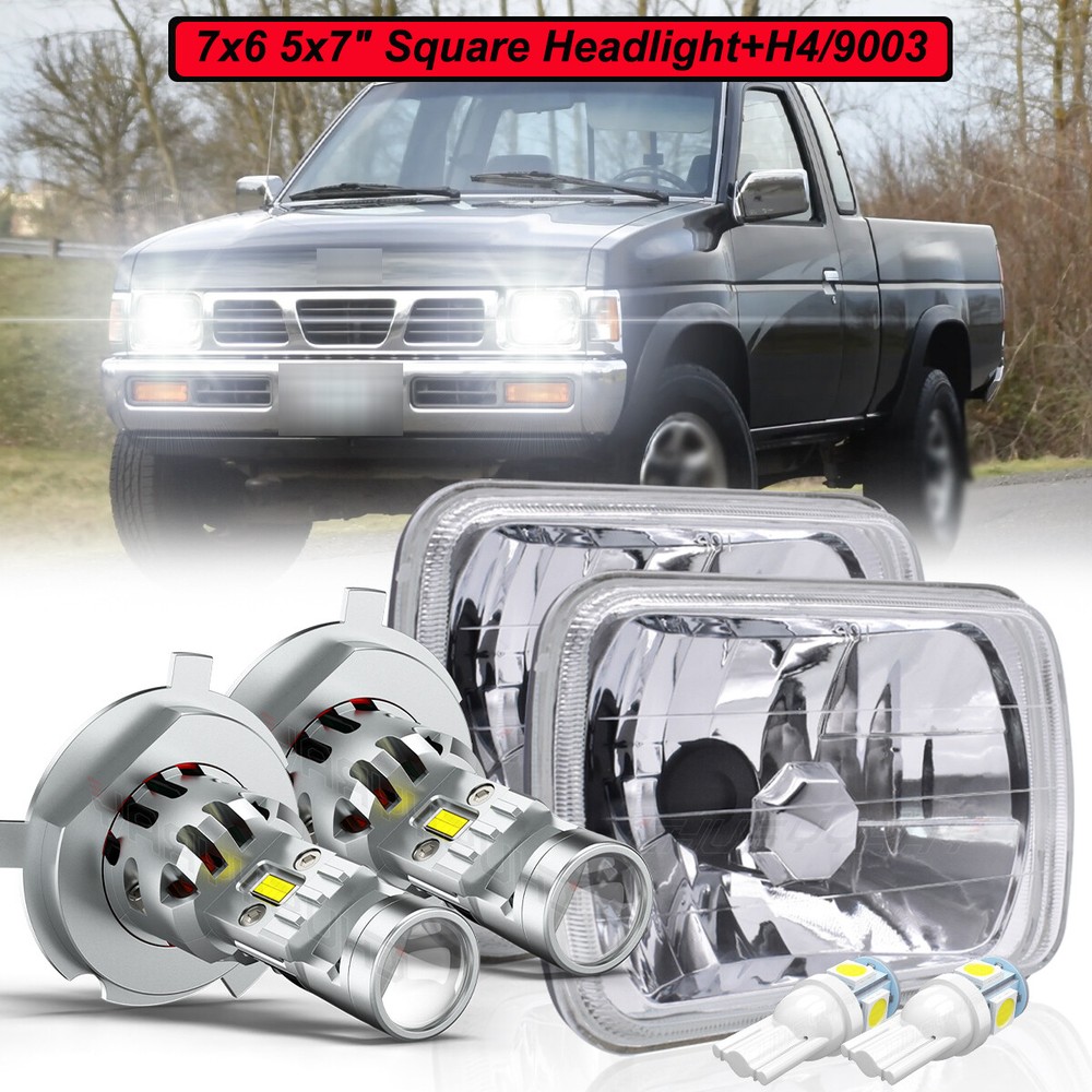 Toyota Pickup 1982-1995 Hardbody Truck 5x7 7x6 LED Headlights H4 Beam Pair