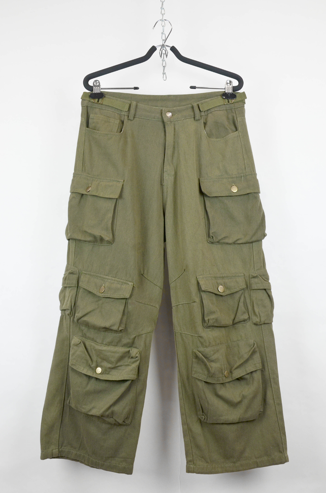 Military Khaki Cargo Pants - 36