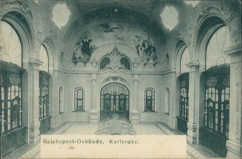 Postcard Karlsruhe Reichspost Building (No.9349)