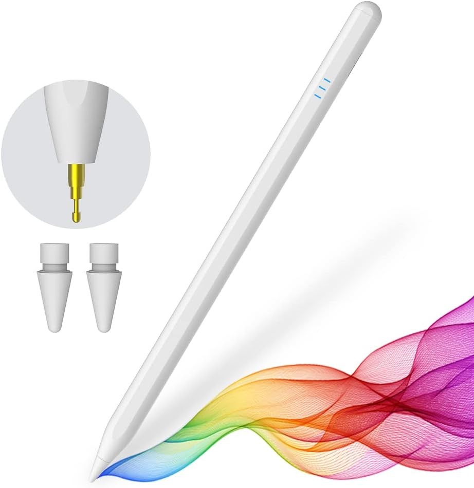 Apple iPad Stylus Pencil with Palm Rejection for 2018+ Models - White-image