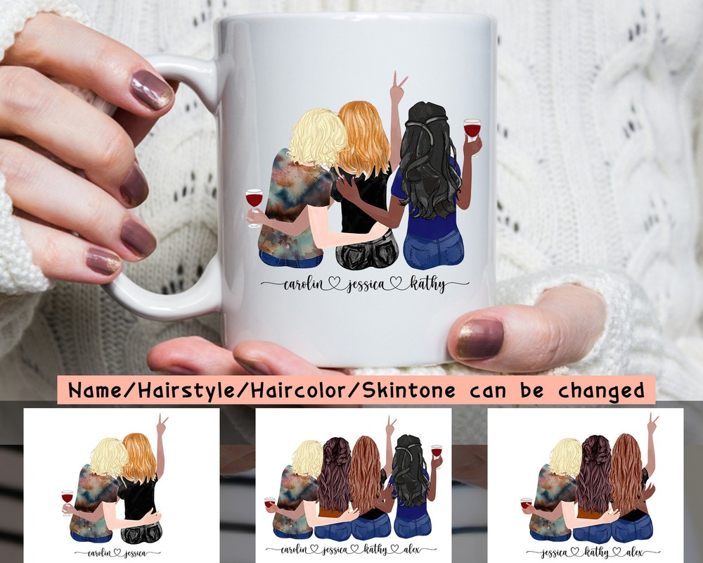 Personalized Friendship Mug Best Friends Mug Bestie Mug Bff Mug Sisters Mug Gift