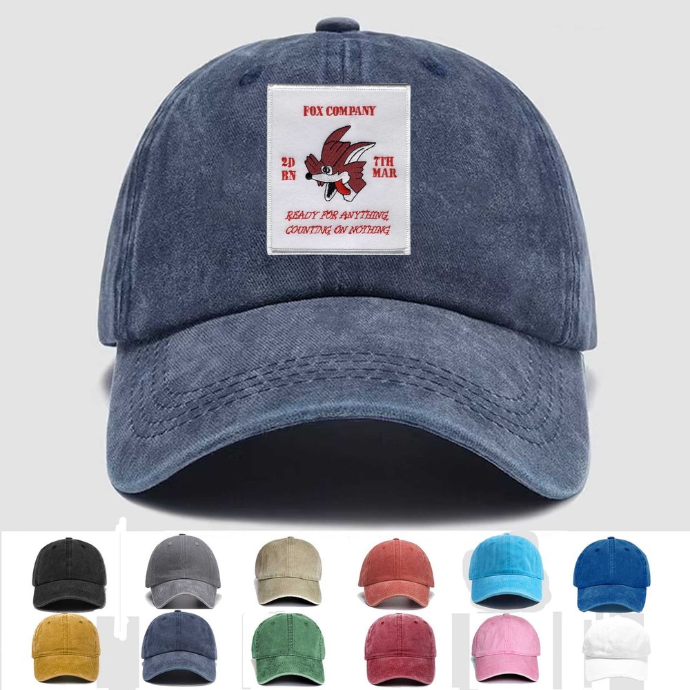 Custom Embroidered Hat Fox Company Second Battalion 7th Marine, Veteran Cap,Gift