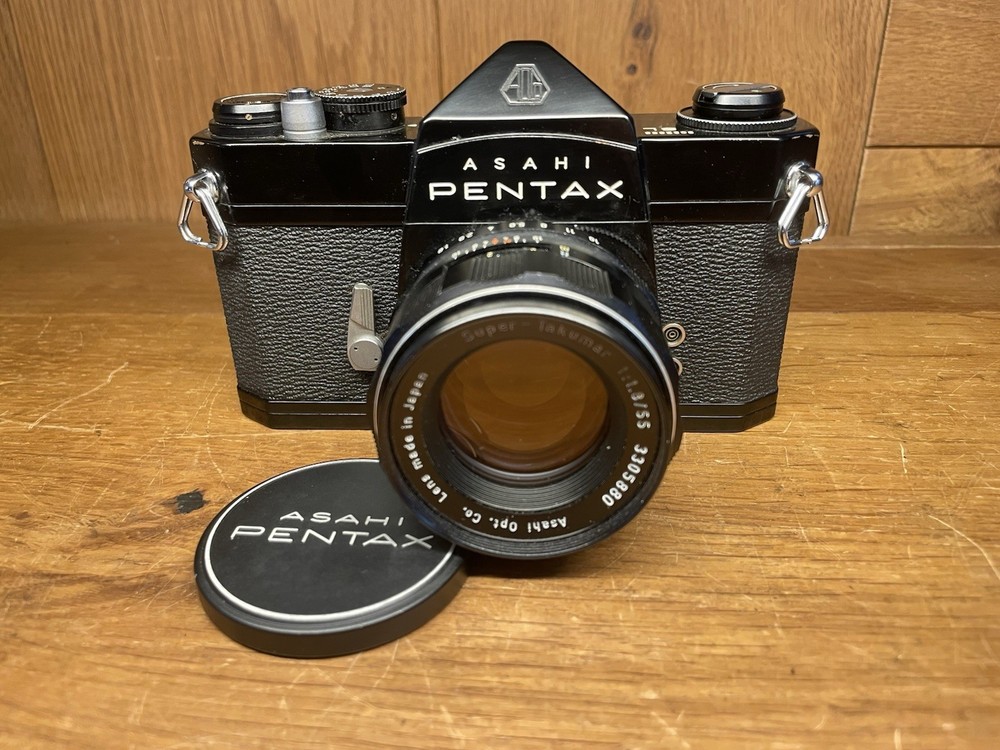 *Rare Black : Near Mint ++* Pentax SL Film Camera Super Takumar 55mm F/1.8 / JPN
