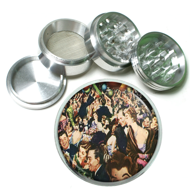 Vintage New Years Eve D5 Aluminum Herb Grinder 2.5