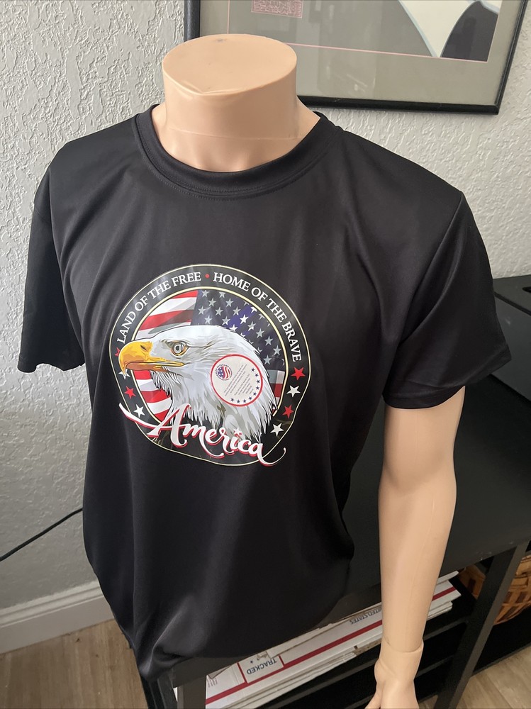 Land of the Free Home of the Brave Veteran Day Pride USA Large NWTS xcb-image