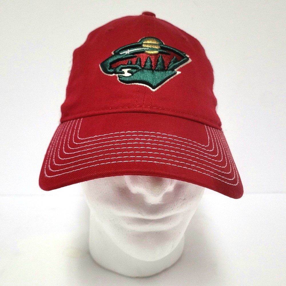 Minnesota Wild Hat Fanatics Mesh Back Embriodered Hockey Trucker Cap Adjustable