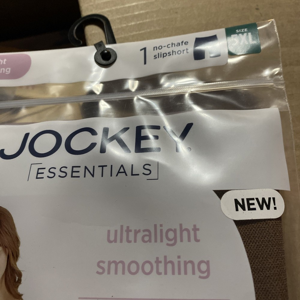 Women's Jockey Life Ultralight Smoothing Slip Short Brown Size 5XL New