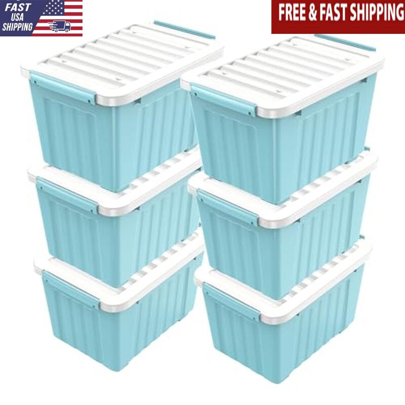 Stackable Storage Bins with Secure Latching Buckles for Home Organization