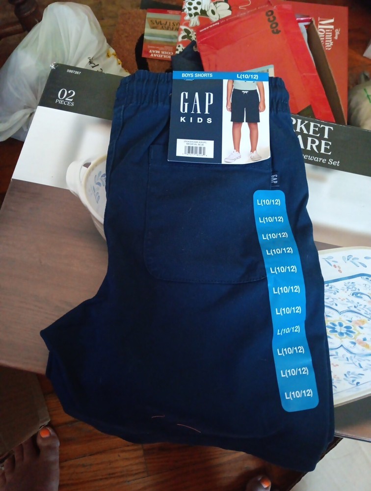 Gap Kids Boys Pull On Elastic Waistband Front & Back Pockets Stretch Soft Twill