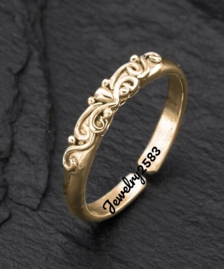 GIFT 4 WOMEN'S Solid Metal Adjustable Flowered Toe Ring 925 Silver