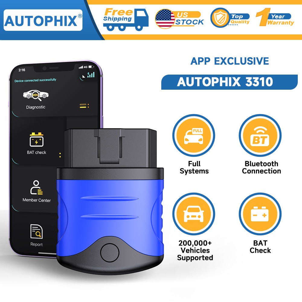 AUTOPHIX 3310 OBD2 Code Reader All System Diagnostic Scanner Oil Reset For VW