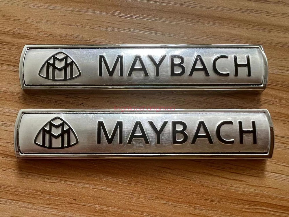1 par de letras cromadas Maybach emblema guardabarros insignia metal para Mercedes Benz