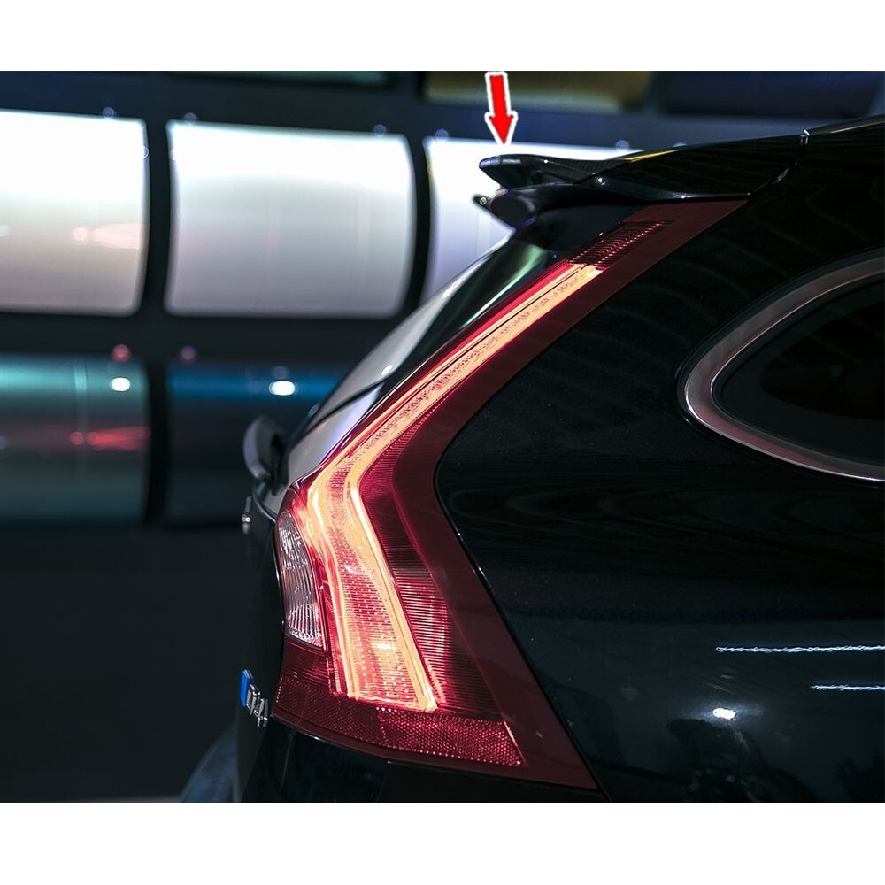 Matte Black Rear Trunk Spoiler for Volvo V60 5DR Estate 2011-2017 T6 2PCS Set