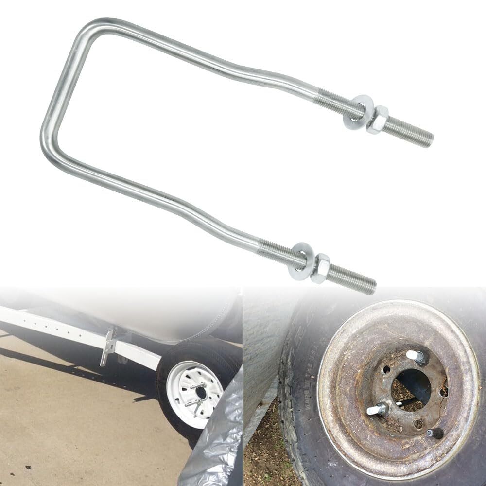 Heavy-Duty Spare Tire Carrier U-Bolt Mount for 4-5 Lug Ski Boats