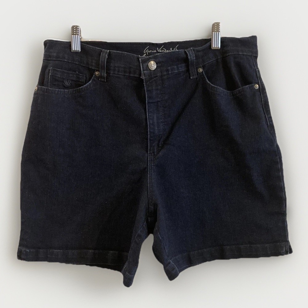 Gloria Vanderbilt Amanda All-Around Slimming Effect Stretch Denim Shorts Size 16